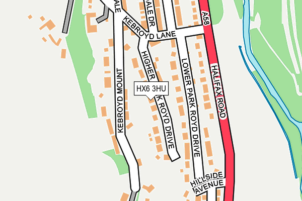 HX6 3HU map - OS OpenMap – Local (Ordnance Survey)