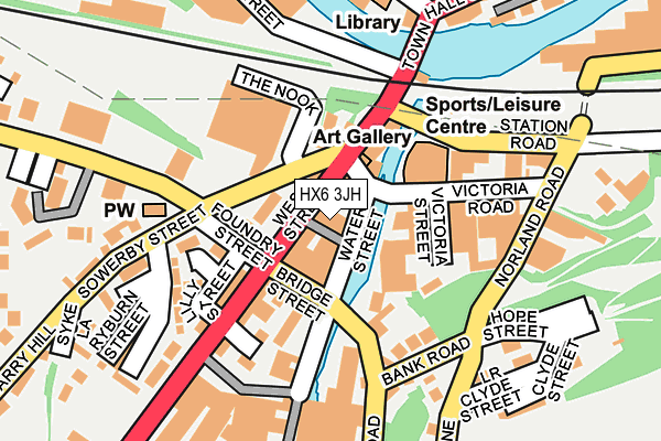 HX6 3JH map - OS OpenMap – Local (Ordnance Survey)