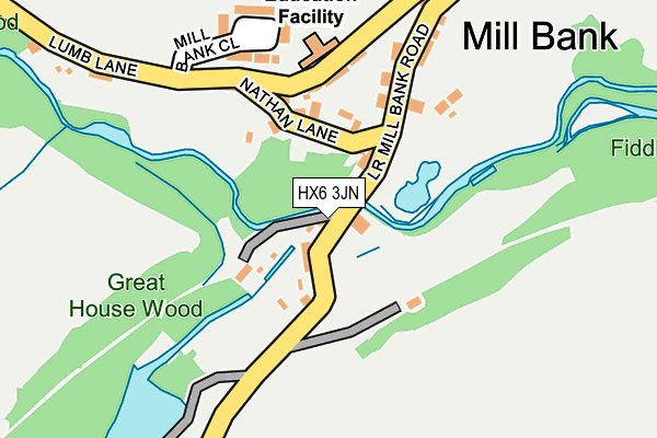 HX6 3JN map - OS OpenMap – Local (Ordnance Survey)