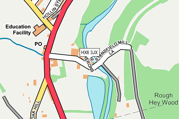 HX6 3JX map - OS OpenMap – Local (Ordnance Survey)