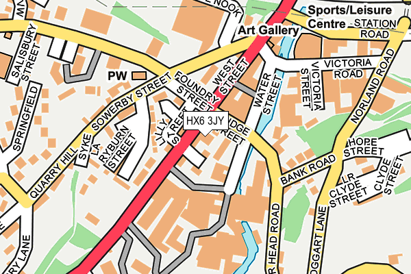 HX6 3JY map - OS OpenMap – Local (Ordnance Survey)