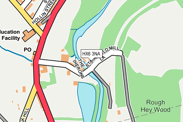 HX6 3NA map - OS OpenMap – Local (Ordnance Survey)