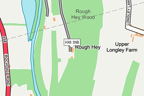 HX6 3NB map - OS OpenMap – Local (Ordnance Survey)