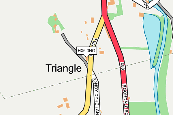 HX6 3NG map - OS OpenMap – Local (Ordnance Survey)