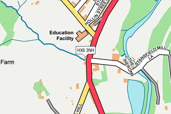 HX6 3NH map - OS OpenMap – Local (Ordnance Survey)