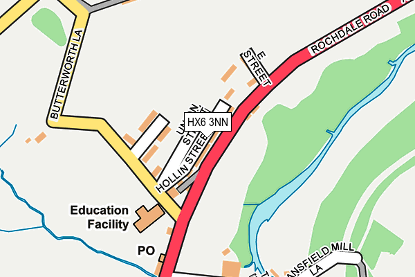 HX6 3NN map - OS OpenMap – Local (Ordnance Survey)