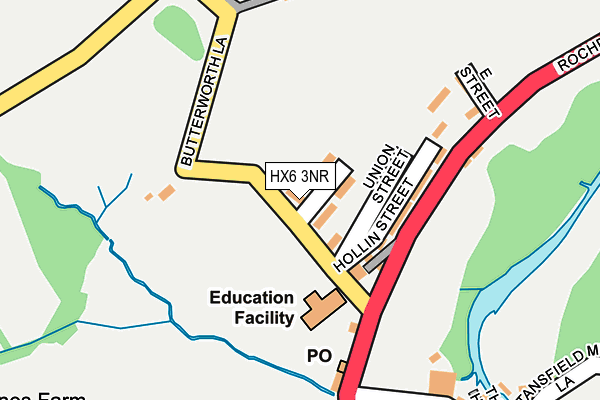 HX6 3NR map - OS OpenMap – Local (Ordnance Survey)