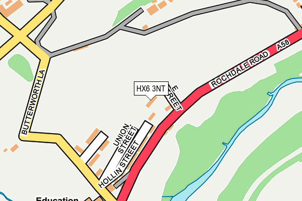 HX6 3NT map - OS OpenMap – Local (Ordnance Survey)