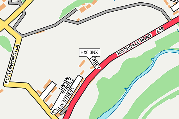 HX6 3NX map - OS OpenMap – Local (Ordnance Survey)