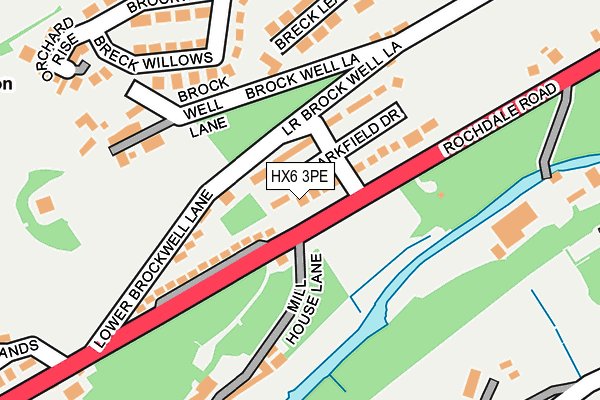 HX6 3PE map - OS OpenMap – Local (Ordnance Survey)