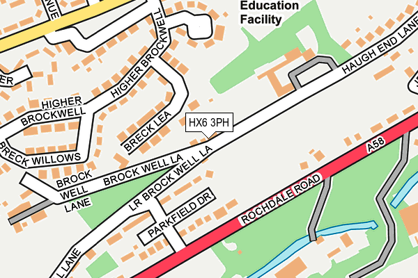 HX6 3PH map - OS OpenMap – Local (Ordnance Survey)