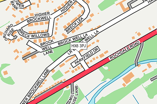 HX6 3PJ map - OS OpenMap – Local (Ordnance Survey)