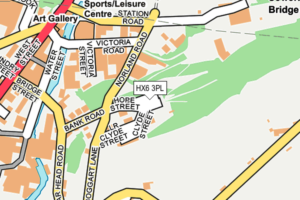 HX6 3PL map - OS OpenMap – Local (Ordnance Survey)