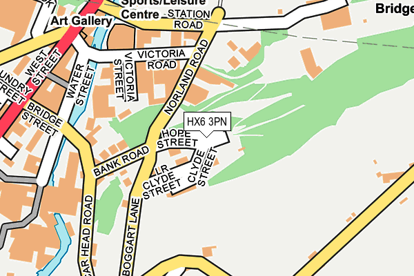 HX6 3PN map - OS OpenMap – Local (Ordnance Survey)