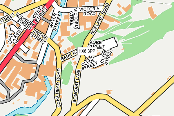 HX6 3PP map - OS OpenMap – Local (Ordnance Survey)