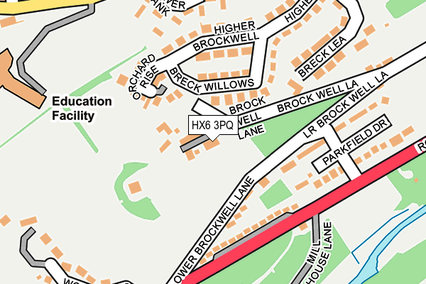 HX6 3PQ map - OS OpenMap – Local (Ordnance Survey)