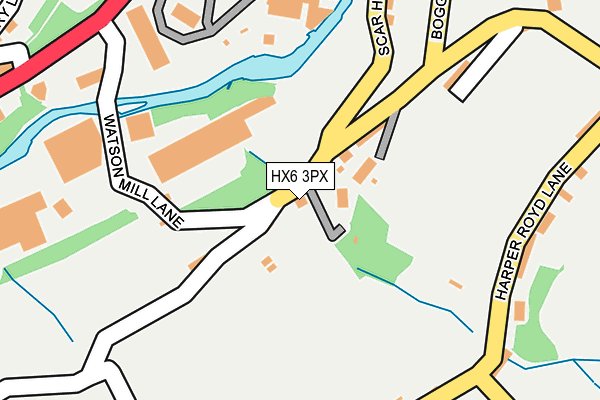 HX6 3PX map - OS OpenMap – Local (Ordnance Survey)
