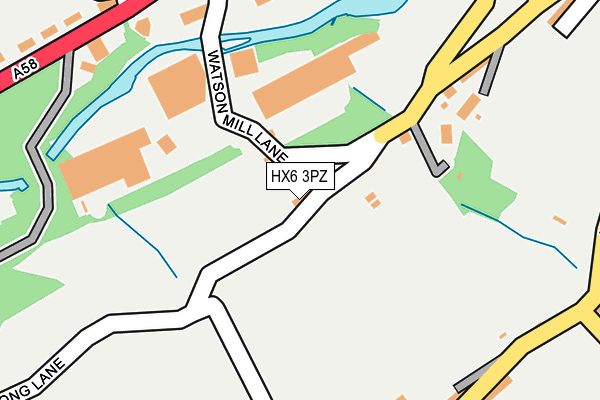 HX6 3PZ map - OS OpenMap – Local (Ordnance Survey)