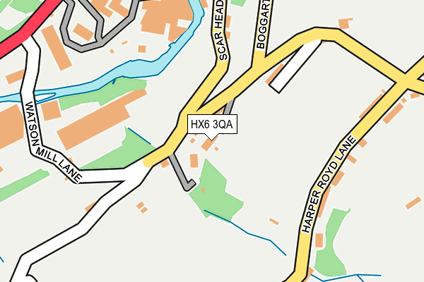 HX6 3QA map - OS OpenMap – Local (Ordnance Survey)