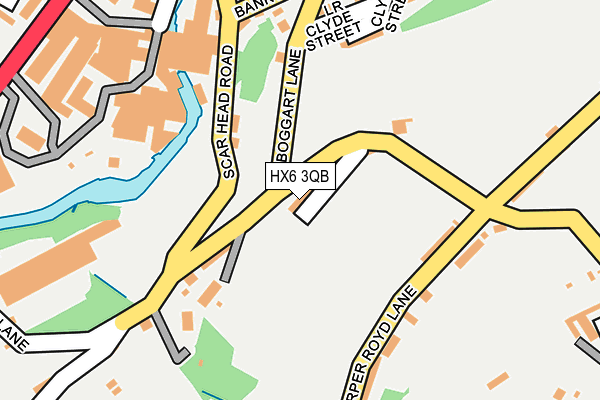 HX6 3QB map - OS OpenMap – Local (Ordnance Survey)