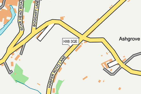 HX6 3QE map - OS OpenMap – Local (Ordnance Survey)