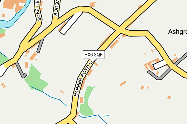 HX6 3QF map - OS OpenMap – Local (Ordnance Survey)