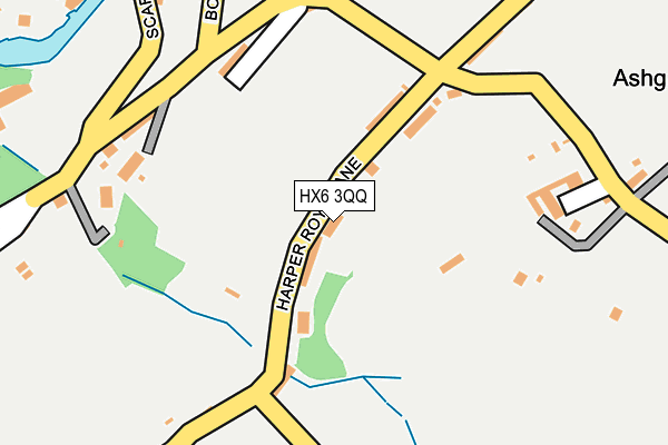 HX6 3QQ map - OS OpenMap – Local (Ordnance Survey)