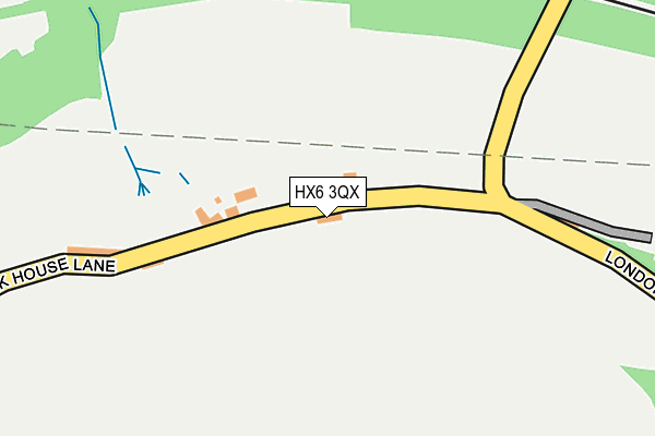 HX6 3QX map - OS OpenMap – Local (Ordnance Survey)
