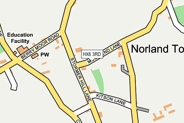 HX6 3RD map - OS OpenMap – Local (Ordnance Survey)