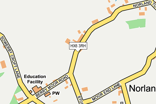 HX6 3RH map - OS OpenMap – Local (Ordnance Survey)