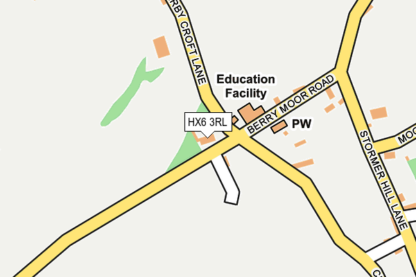 HX6 3RL map - OS OpenMap – Local (Ordnance Survey)