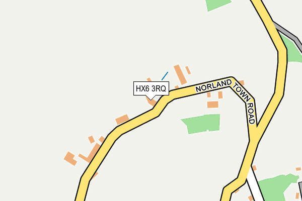 HX6 3RQ map - OS OpenMap – Local (Ordnance Survey)