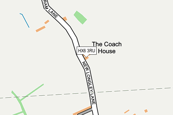 HX6 3RU map - OS OpenMap – Local (Ordnance Survey)