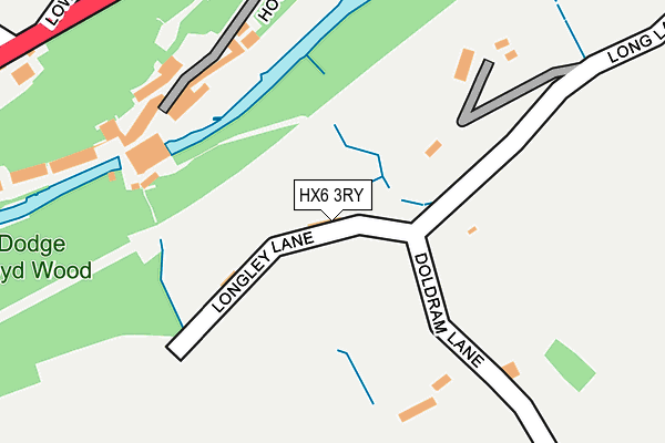 HX6 3RY map - OS OpenMap – Local (Ordnance Survey)