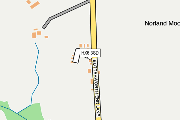 HX6 3SD map - OS OpenMap – Local (Ordnance Survey)