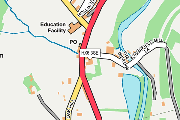 HX6 3SE map - OS OpenMap – Local (Ordnance Survey)