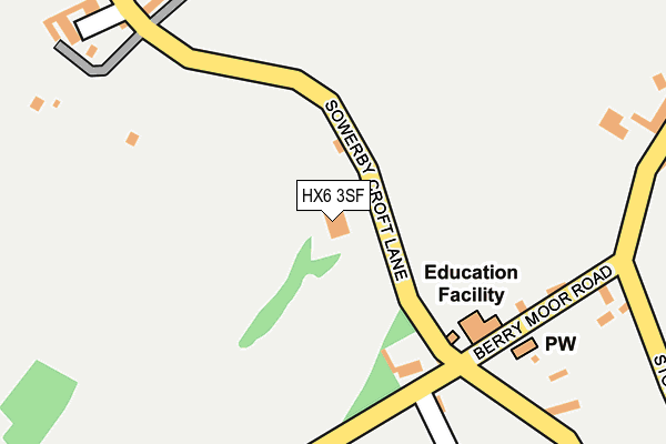 HX6 3SF map - OS OpenMap – Local (Ordnance Survey)