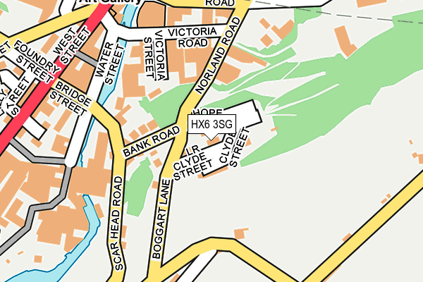 HX6 3SG map - OS OpenMap – Local (Ordnance Survey)