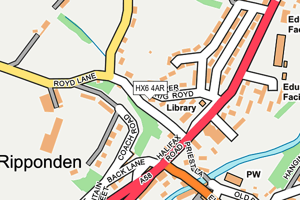 HX6 4AR map - OS OpenMap – Local (Ordnance Survey)
