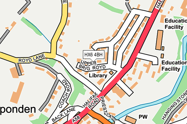 HX6 4BH map - OS OpenMap – Local (Ordnance Survey)