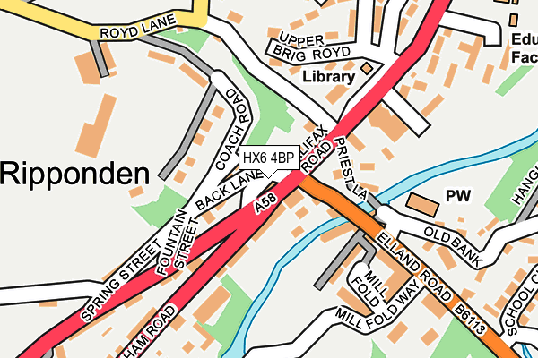 HX6 4BP map - OS OpenMap – Local (Ordnance Survey)