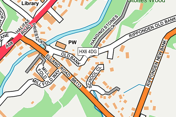 HX6 4DG map - OS OpenMap – Local (Ordnance Survey)