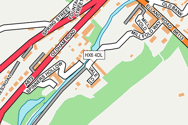 HX6 4DL map - OS OpenMap – Local (Ordnance Survey)