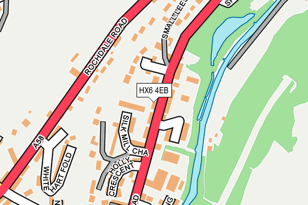 HX6 4EB map - OS OpenMap – Local (Ordnance Survey)