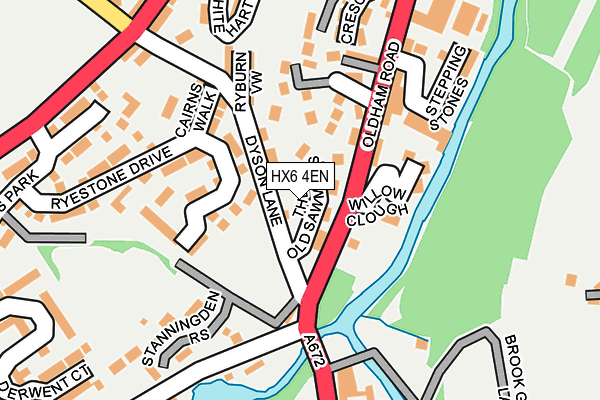HX6 4EN map - OS OpenMap – Local (Ordnance Survey)