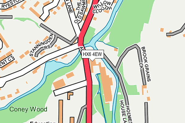 HX6 4EW map - OS OpenMap – Local (Ordnance Survey)