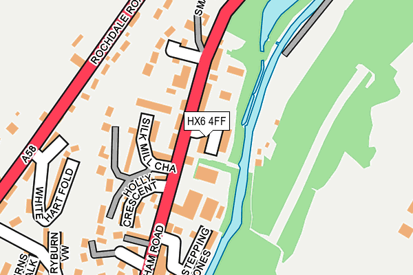 HX6 4FF map - OS OpenMap – Local (Ordnance Survey)