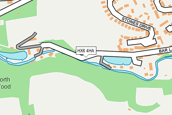HX6 4HA map - OS OpenMap – Local (Ordnance Survey)
