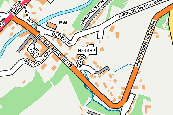 HX6 4HP map - OS OpenMap – Local (Ordnance Survey)