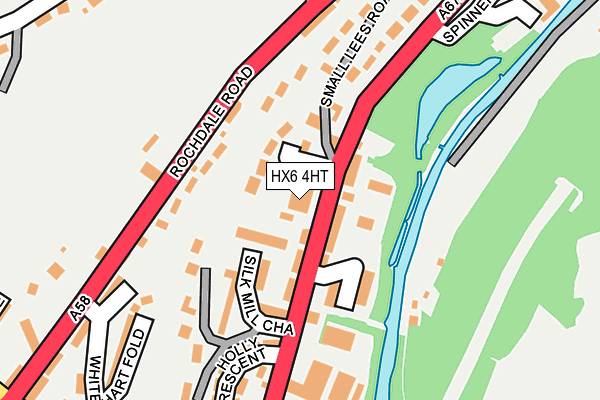 HX6 4HT map - OS OpenMap – Local (Ordnance Survey)